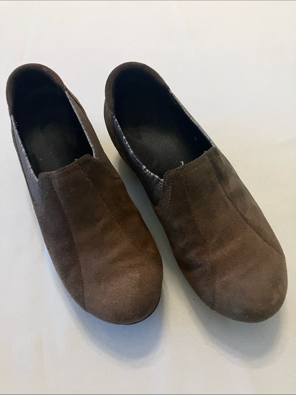 Abeo Women's Brown Suede Slip-On Clogs